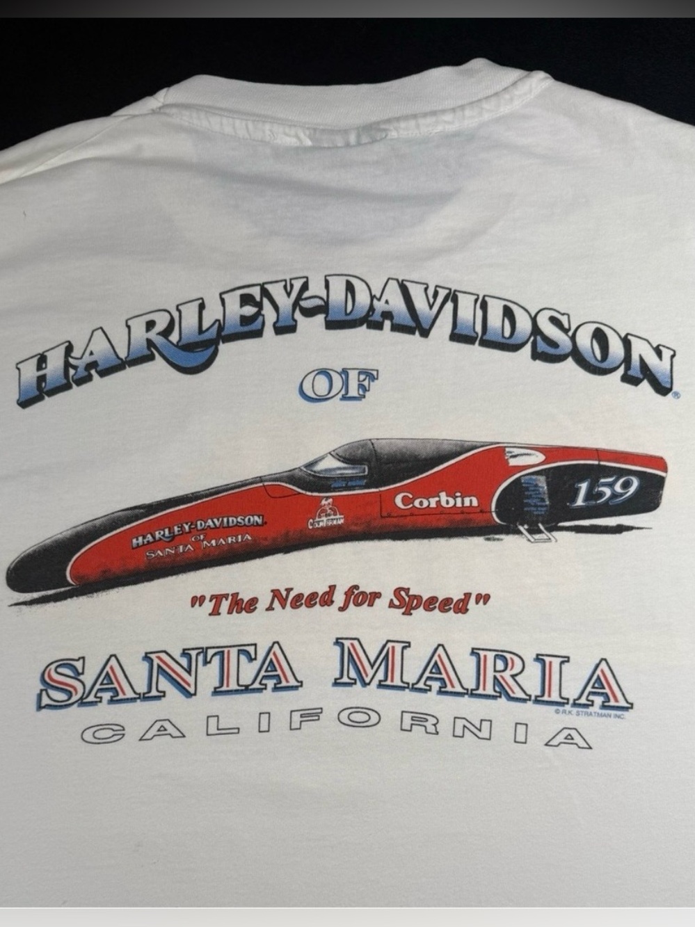 Vintage Harley-Davidson of Santa Maria White Graphic Long Sleeve T-Shirt